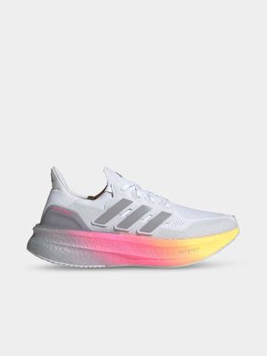 Womens adidas Ultraboost 5 White/Grey/Lucid Pink Running Shoes