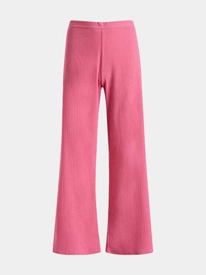 Older Girls Plisse Wide Leg Pants