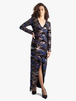 Sissy Boy Sequin Wrap Dress