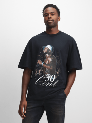 Jet Men's Black 50 Cent T-Shirt