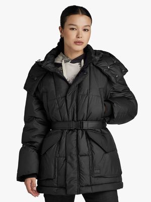 G-Star Women's 3 in 1 Modular Padded Hooded Black Puffer Jacket