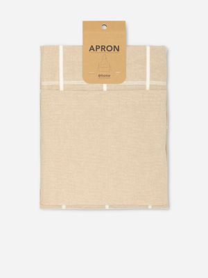 Simple Check Apron Natural