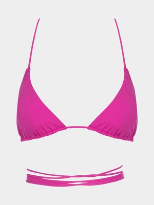 Women's Granadilla Swim Magenta Strappy Bikini Top