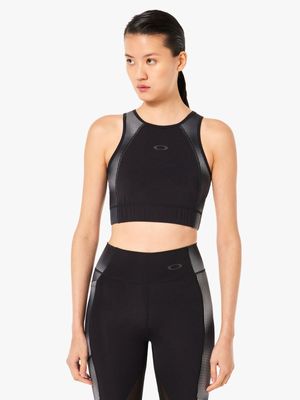 Women's Oakley Black Pursuit Cropped Top