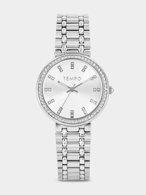 Tempo Silver Plated Silver Tone Dial Bracelet Watch