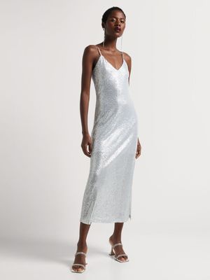 Luella Sequin Midi Slip Dress