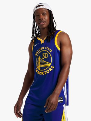 Nike Men's Dri-Fit Golden State Warriors Blue Jersey