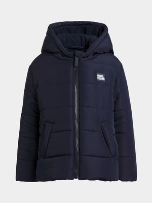 Older Boy's Navy Puffer Jacket