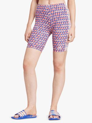 Womens adidas Farm Blue/Multi Colour Bike Short