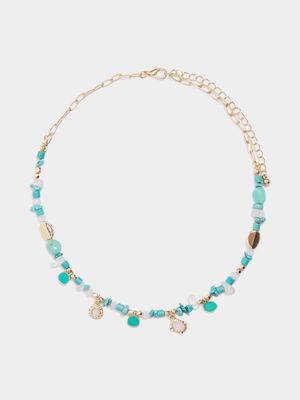 Beaded Short Chain Necklace