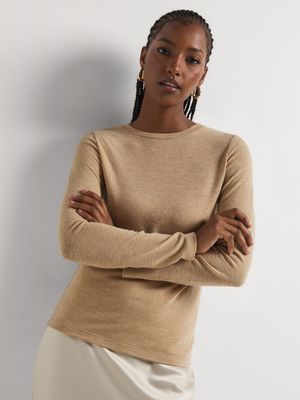 Sheer Knit Long Sleeve Crew