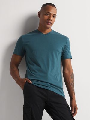 Men's Markham Crew Neck Petrol T-Shirt