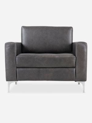 Harvard 1 Seater Leather Codiac Charcoal