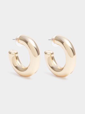 Tubular Round Hoop Earrings