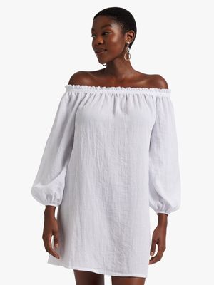 Textured Off Shoulder Dress