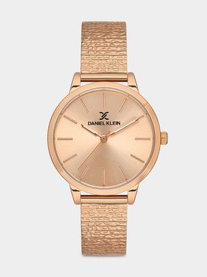 Daniel Klein Rose Plated Mesh Watch