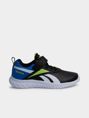 Kids Reebok Rush Runner Black/Blue Sneaker