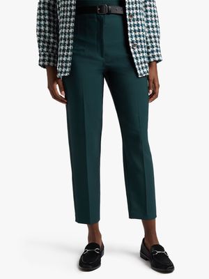 Tapered Leg Darted High Waist Pants