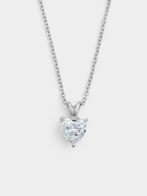 Gert Johan Coetzee White Gold Moissanite Love Generation Heart Pendant