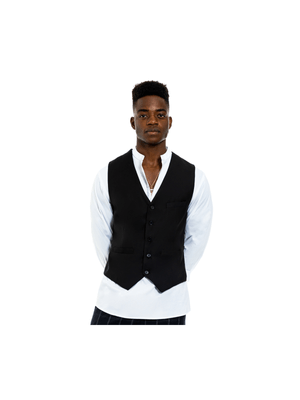 MKM BLACK/LIGHT GREY/NAVY SUIT WAISTCOAT