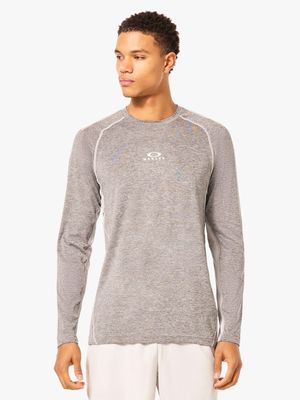 Men's Oakley Grey Fit RC Long Sleeve Training T-Shirt