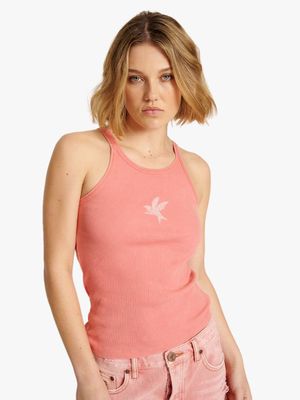 Women's One Teaspoon Coral Rib Tank Top