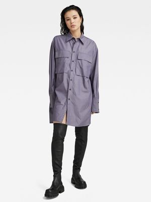 G-Star Women's Oversized Purple Boyfriend Shirt