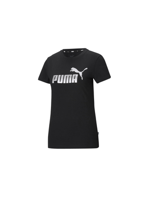 Women's Puma Essential Logo Black Tee