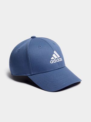 Mens adidas Cotton Twill Baseball Indigo/White Cap