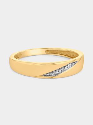 Yellow Gold Earth Grown Diamond Wedding Band