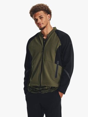 Mens Under Armour Unstoppable Khaki Bomber Jacket