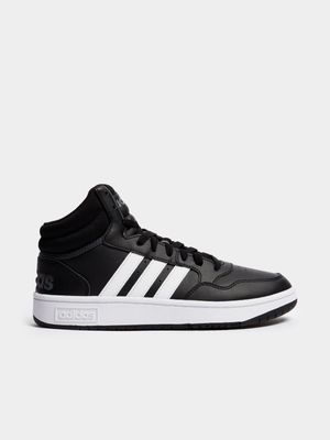 Mens adidas Hoops Mid Black/White Sneakers