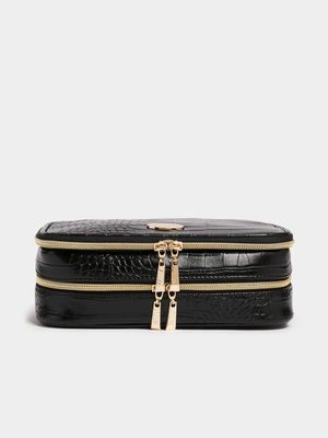 Luella Faux Croc Cosmetics Bag