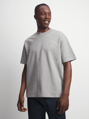 Men's Grey Melange Relaxed T-Shirt