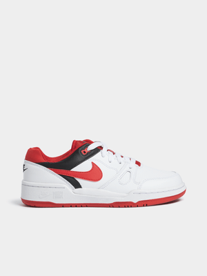 Junior Grade-School Nike Full Force Lo BG White/Red Shoes