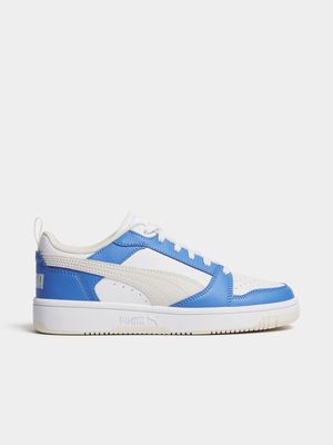 Mens Puma Rebound V6 Low Blue/White Sneaker