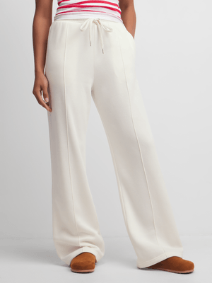 Women's Natural Wide Leg Fleece Pants