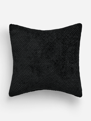 Jet Home Black Chenille Scatter Cushions