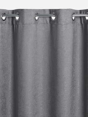 Jet Home Charcoal Chloe Blockout Eyelet Curtain