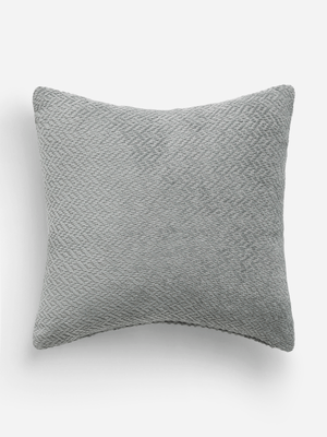 Jet Home Silver Grey Chenille Scatter Cushions