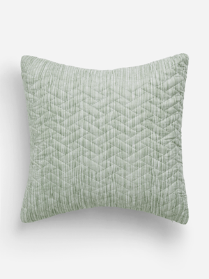 Jet Home Sage Quilted Scatter Cushion