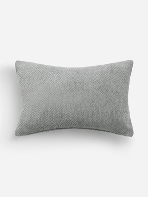 Jet Home Silver Grey Chenille Scatter Cushion