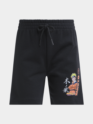 Jet Younger Boys Black Naruto Shorts