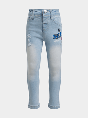 Jet Younger Girls Blue Graffiti Jeans