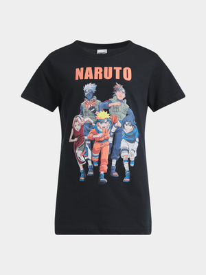 Jet Older Boys Black Naruto T-Shirt