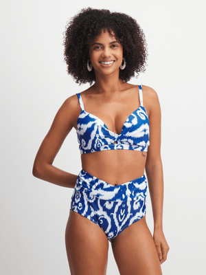 Jet Women's Blue/White Bikini Top