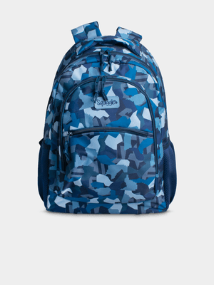 Squiggle Blue School Backpack