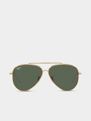 Ray-Ban Gold Aviator Reverse Sunglasses