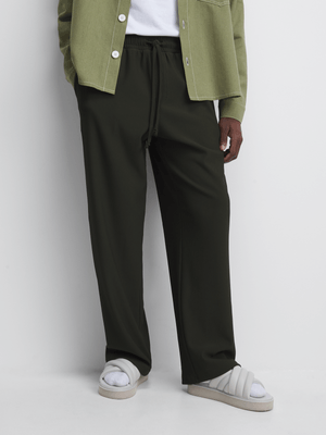 Men's Green Ottoman Pull On Pants