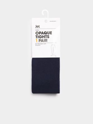 Jet Older Girls Navy Cable Tights